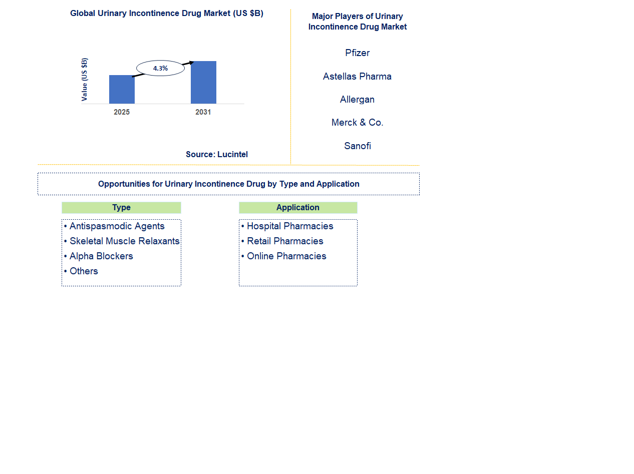 Urinary Incontinence Drug Market Trends and Forecast